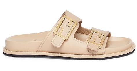 fendi slides leather|fendi buckle slides.